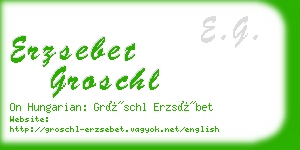erzsebet groschl business card